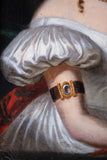 19th Century Portrait Of A Young Lady With Tartan Shawl. Oil On Board. - Harrington Antiques