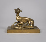 19th Century Regency Bronze Deer Desk Weight - Harrington Antiques