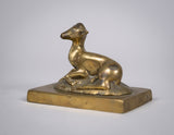 19th Century Regency Bronze Deer Desk Weight - Harrington Antiques