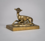 19th Century Regency Bronze Deer Desk Weight - Harrington Antiques