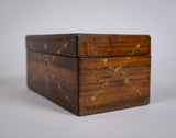 19th Century Rosewood Box Hand-Painted in Sheraton Revival Taste. - Harrington Antiques