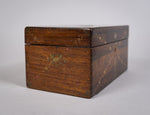 19th Century Rosewood Box Hand-Painted in Sheraton Revival Taste. - Harrington Antiques