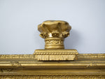 19th Century Royal Portrait Gilt Gesso Crown Frame With Later Bevelled Mirror Plate. - Harrington Antiques