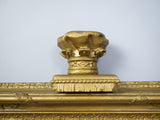 19th Century Royal Portrait Gilt Gesso Crown Frame With Later Bevelled Mirror Plate. - Harrington Antiques