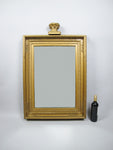 19th Century Royal Portrait Gilt Gesso Crown Frame With Later Bevelled Mirror Plate. - Harrington Antiques