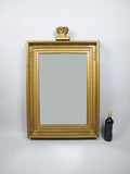 19th Century Royal Portrait Gilt Gesso Crown Frame With Later Bevelled Mirror Plate. - Harrington Antiques
