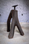 19th Century Sculptural Blacksmith's Anvil On Tripod Tree Stump Base. - Harrington Antiques