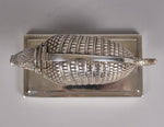 19th Century Silver Plated Armadillo Novelty Inkwell - Harrington Antiques