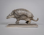 19th Century Silver Plated Armadillo Novelty Inkwell - Harrington Antiques