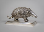 19th Century Silver Plated Armadillo Novelty Inkwell - Harrington Antiques