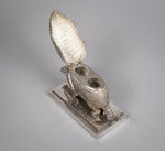 19th Century Silver Plated Armadillo Novelty Inkwell - Harrington Antiques