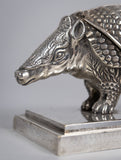 19th Century Silver Plated Armadillo Novelty Inkwell - Harrington Antiques