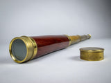 19th Century Three Draw Brass & Mahogany Telescope by W. Harris & Son, London - Harrington Antiques