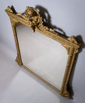 19th Century Victorian Gilt Gesso Putti / Cherub Overmantel Mirror - Harrington Antiques