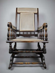 19th Century Victorian Mahogany Sprung Rocking Chair - Stuffed Back/Arms. - Harrington Antiques