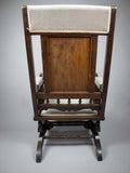 19th Century Victorian Mahogany Sprung Rocking Chair - Stuffed Back/Arms. - Harrington Antiques