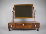 19th Century Victorian Mahogany Table Swing Mirror with Drawers & Orb Feet. - Harrington Antiques