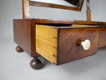 19th Century Victorian Mahogany Table Swing Mirror with Drawers & Orb Feet. - Harrington Antiques