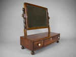 19th Century Victorian Mahogany Table Swing Mirror with Drawers & Orb Feet. - Harrington Antiques