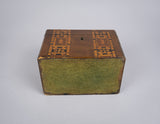 19th Century Walnut Marquetry Twin Compartment Tea Caddy - Harrington Antiques