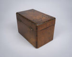 19th Century Walnut Marquetry Twin Compartment Tea Caddy - Harrington Antiques