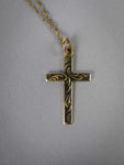 9 Carat Gold Crucifix / Cross Necklace by Georg Jensen Ltd, London, 1967. - Harrington Antiques