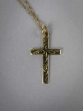 9 Carat Gold Crucifix / Cross Necklace by Georg Jensen Ltd, London, 1967. - Harrington Antiques