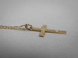 9 Carat Gold Crucifix / Cross Necklace by Georg Jensen Ltd, London, 1967. - Harrington Antiques