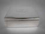 .925 Silver Cigarette Box by Wilhem Binder, c.1961. Military Inscription. - Harrington Antiques