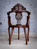 Unusual Victorian Five Leg Mahogany Tub Chair