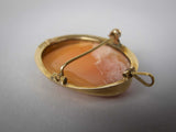 Vintage 18 Carat Gold Finely Carved Cameo Brooch / Pendant.