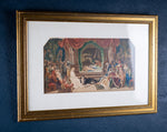 After Daniel Maclise (Irish 1806-1870) 'The Play Scene From Hamlet'. Watercolour. Dated 1858. - Harrington Antiques