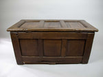 Antique 17th Century Three Panel Carved Oak Coffer / Blanket Box - Harrington Antiques