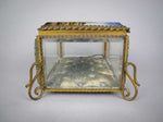 Antique French Brass & Bevelled Glass Casket. Exposition Universelle, Paris, 1878. - Harrington Antiques