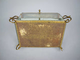 Antique French Brass & Bevelled Glass Casket. Exposition Universelle, Paris, 1878. - Harrington Antiques