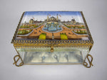 Antique French Brass & Bevelled Glass Casket. Exposition Universelle, Paris, 1878. - Harrington Antiques