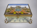 Antique French Brass & Bevelled Glass Casket. Exposition Universelle, Paris, 1878. - Harrington Antiques