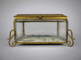 Antique French Brass & Bevelled Glass Casket. Exposition Universelle, Paris, 1878. - Harrington Antiques