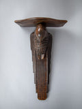 Art Deco Carved Parrot Wall Sconce Shelf, c.1930. - Harrington Antiques