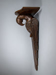 Art Deco Carved Parrot Wall Sconce Shelf, c.1930. - Harrington Antiques