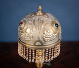 Art Nouveau Jewelled Brass Pullman's Carriage Lamp - Harrington Antiques