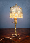 Art Nouveau Jewelled Brass Pullman's Carriage Lamp - Harrington Antiques