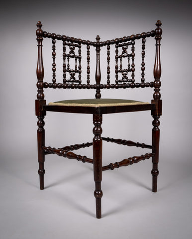 Arts & Crafts Beech Corner Chair, c.1900 - Harrington Antiques