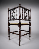 Arts & Crafts Beech Corner Chair, c.1900 - Harrington Antiques