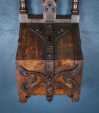 Arts & Crafts Gothic Revival Oak & Iron Church Collection Box - Harrington Antiques