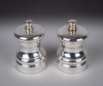 Asprey Silver Capstan Salt Mill and Pepper Mill by Hersey & Son. - Harrington Antiques