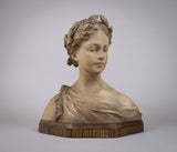 Auguste Henri Carli (1868-1930) Renaissance Clay Bust Of A Female, c.1920. - Harrington Antiques