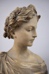 Auguste Henri Carli (1868-1930) Renaissance Clay Bust Of A Female, c.1920. - Harrington Antiques