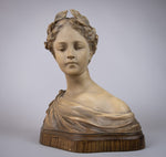 Auguste Henri Carli (1868-1930) Renaissance Clay Bust Of A Female, c.1920. - Harrington Antiques