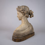 Auguste Henri Carli (1868-1930) Renaissance Clay Bust Of A Female, c.1920. - Harrington Antiques